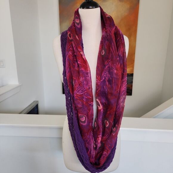 Infinity loop scarf purple and pink nwt - Picture 2 of 6